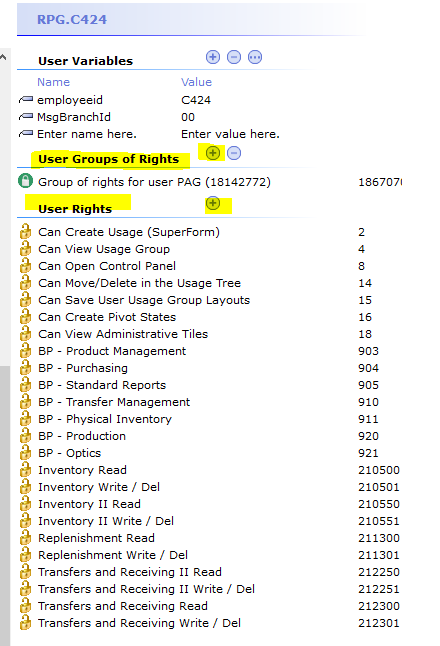 Add User Rights